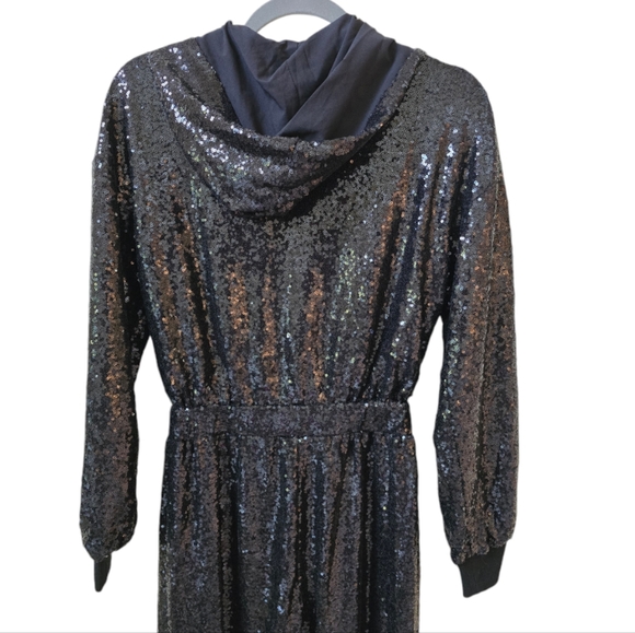 Kittenish Sequin Jogger Hooded Jumpsuit. Size Xtra Small - Picture 8 of 8